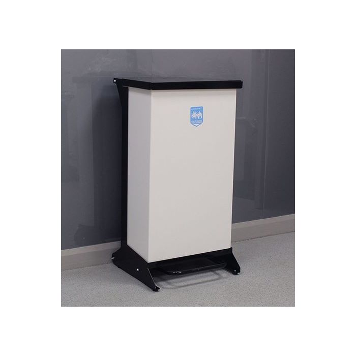 80L Metal Pedal Bin, F/R Removable Body - Black Lid - Each