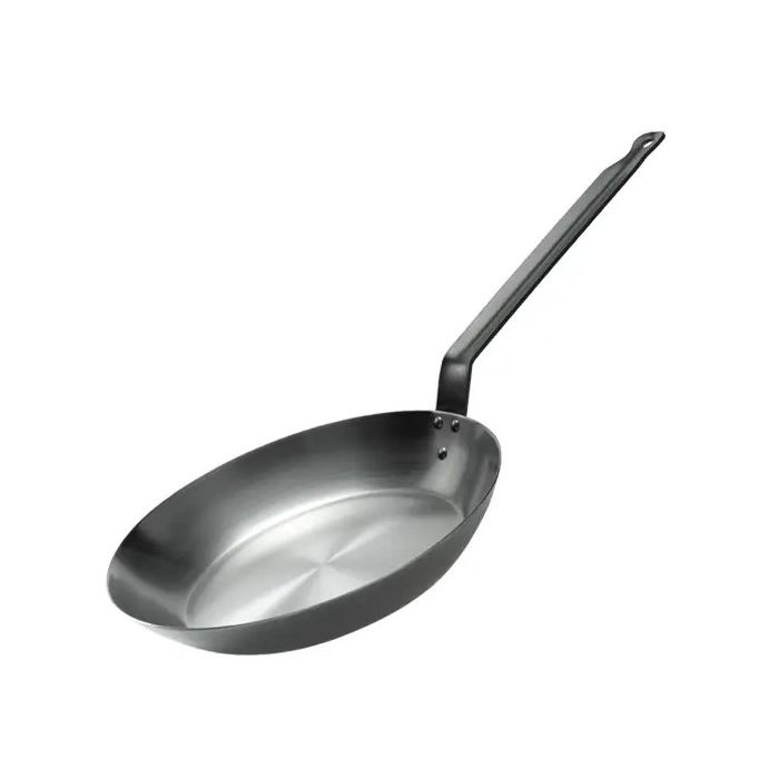 Heavy Duty Black Iron Frying Pan (32cm) - Each
