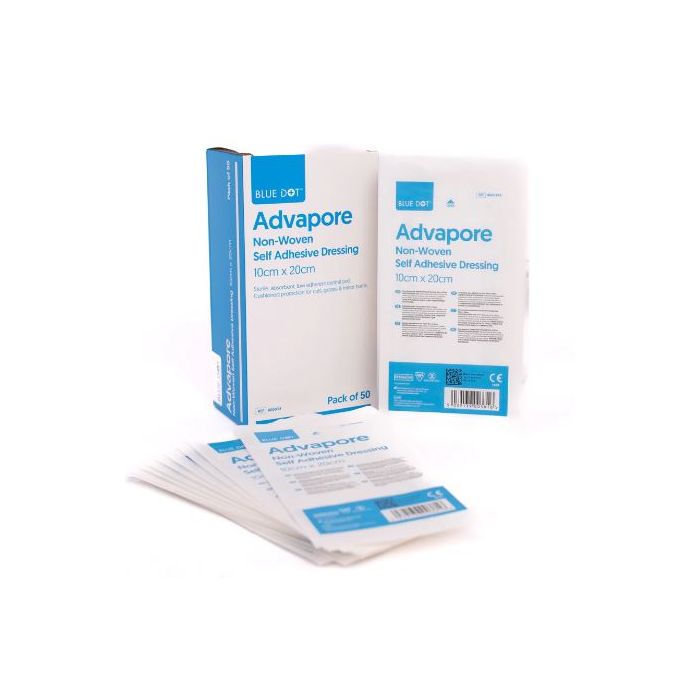 Advapore Self Adhesive Wound Dressing 10cm x 25cm - pack 50
