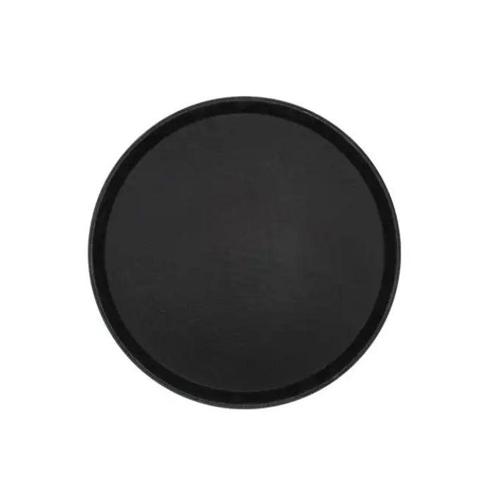 Black Non-Slip Round Tray (40cm) - Each
