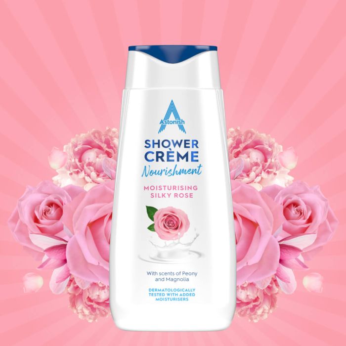 Astonish Silky Rose Shower Creme (400ml) - Case of 12