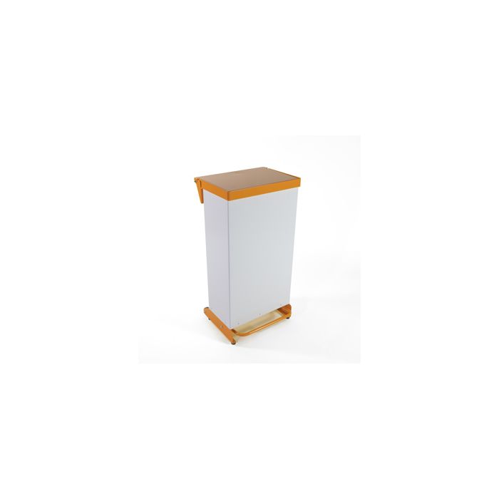 Bin F/R - 65ltr Foot operated-Fully Enclosed-Orange-Each