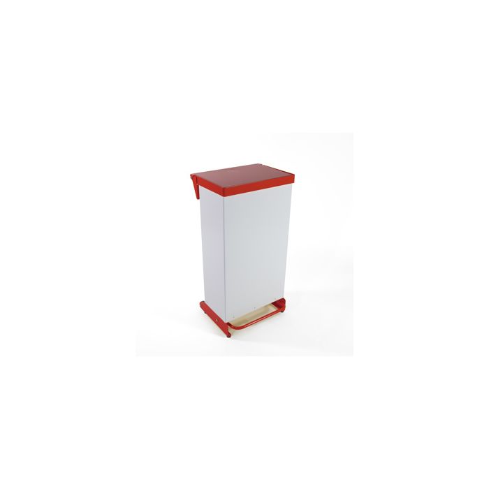 Bin F/R - 65ltr Foot operated-Fully Enclosed-Red-Each
