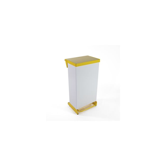 Bin F/R - 65ltr Foot operated-Fully Enclosed-Yellow-Each