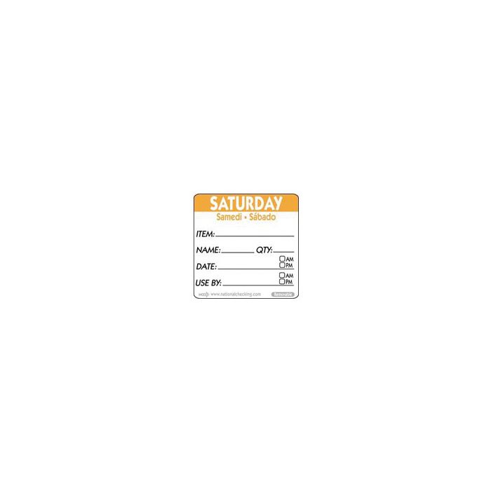 Rotation Labels - Saturday