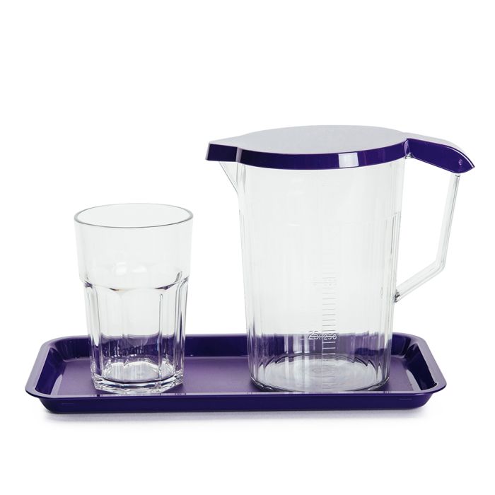 Locker Set Including 3640Ml Tumbler Graduated Jug Lid And Serving Platter - Purple