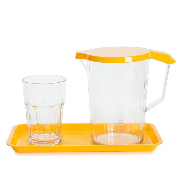 Locker Set Including 3640Ml Tumbler Graduated Jug Lid And Serving Platter - Yellow