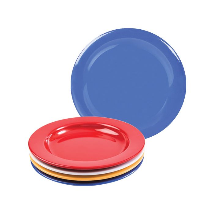 Blue Melamine Dinner Plate with Steep Side - 23cm