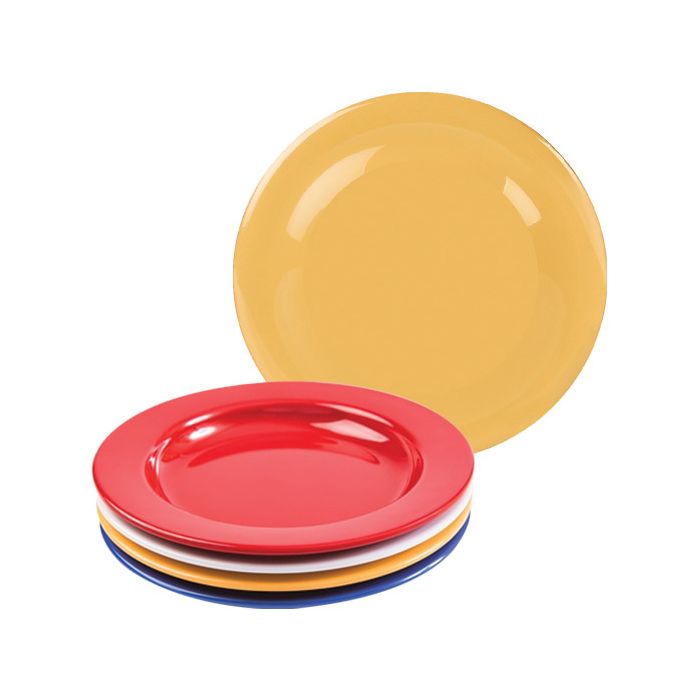 Yellow Melamine Dinner Plate with Steep Side - 23cm