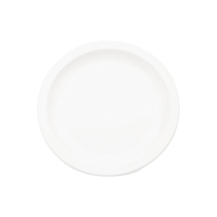 Polycarb Dinner Plate Narrow Rim White 25.5cm