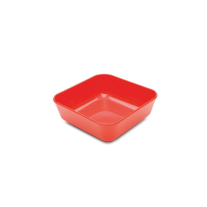 Polycarbonate Square Snack Dish - Red