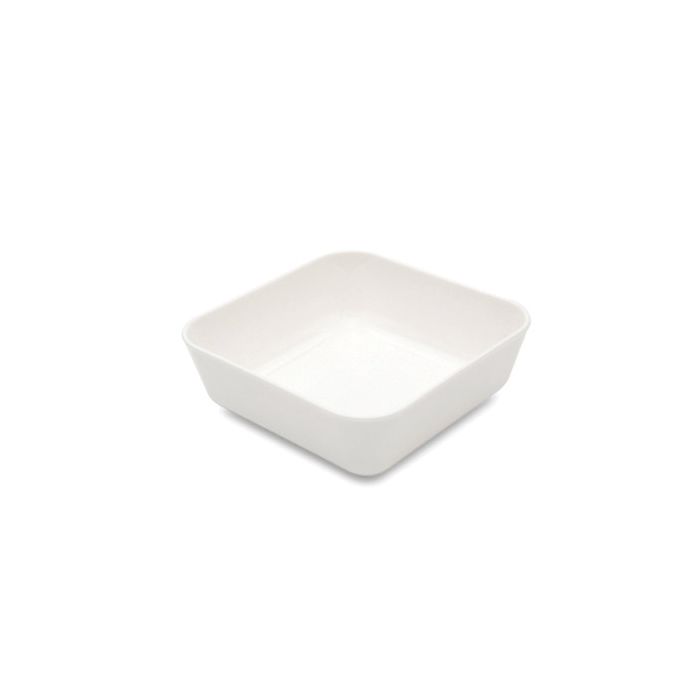 Polycarbonate Square Snack Dish - White