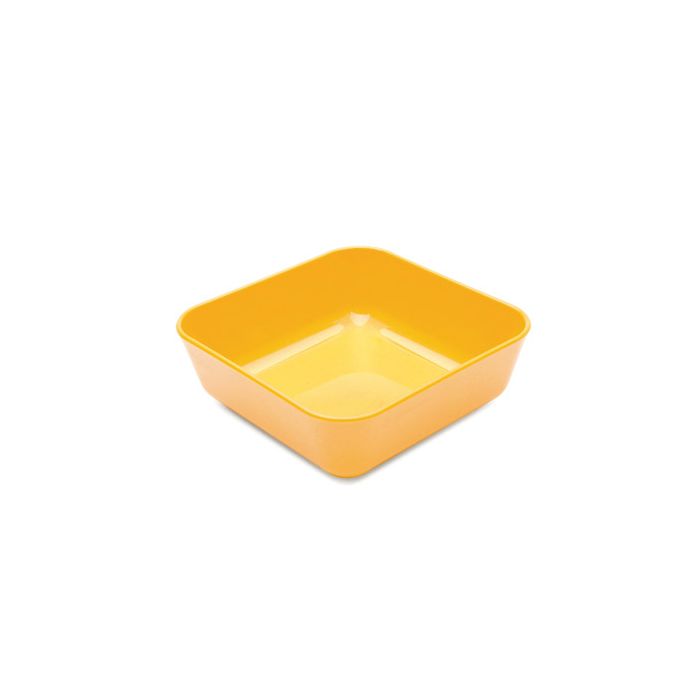 Polycarbonate Square Snack Dish - Yellow