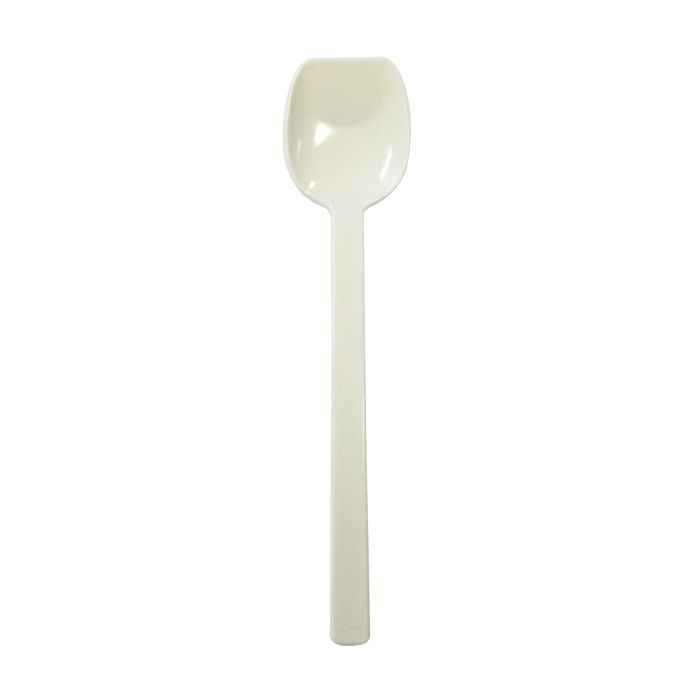 Flat Edge Polycarbonate Spoon (Wide) WHITE - EACH