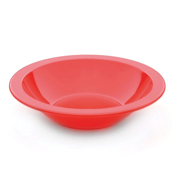 Polycarb Bowl Narrow Rim Red - Each