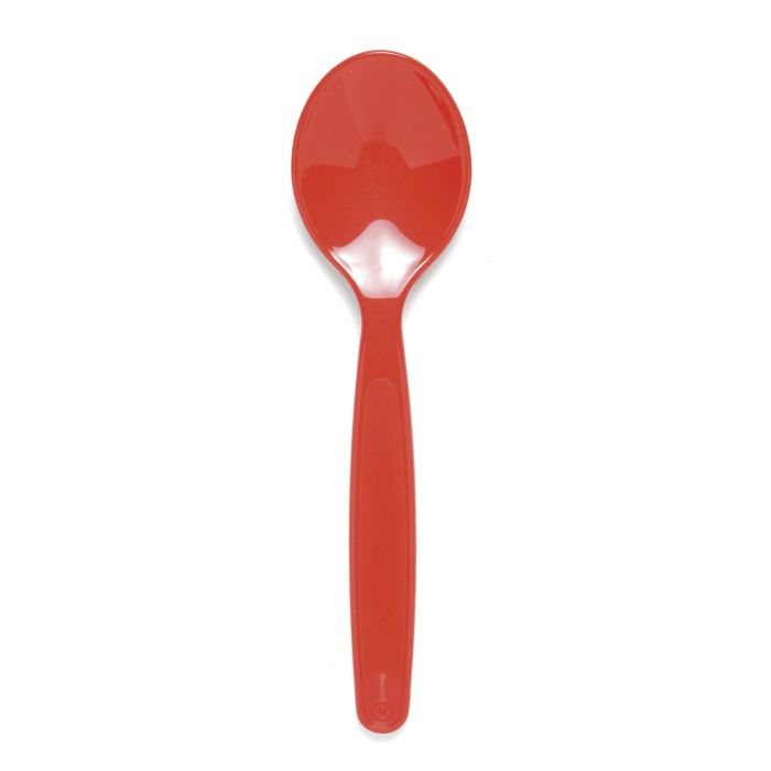 Polycarbonate Dessert Spoon Red - EACH