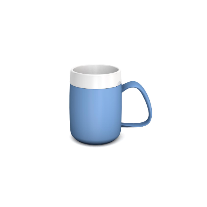 Light Blue Internal Cone One Handled Mug