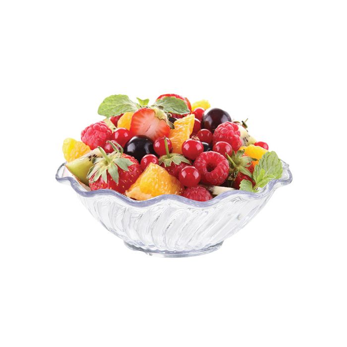 Clear Swirl Polycarbonate Dessert Dish