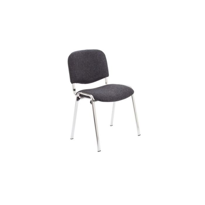 Chair Stacking Chrome Leg Charcoal 