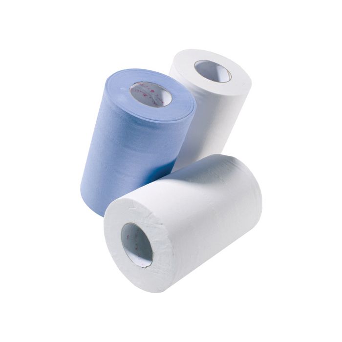 White Mini Centre Feed 2 Ply Rolls