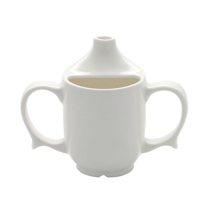 Dignity Two Handled Feeder Cup White  -  Case 6