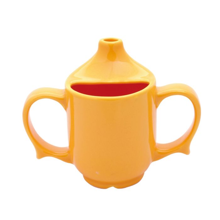 Dignity Two Handled Feeder Mug Yellow  -  Case 6