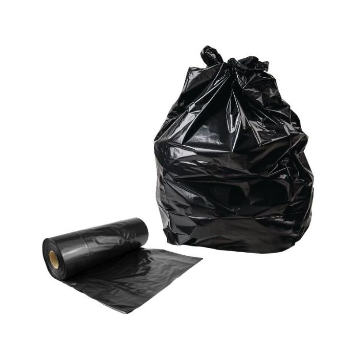 Black Waste Bin Liner 375x600x600mm - Case of 500