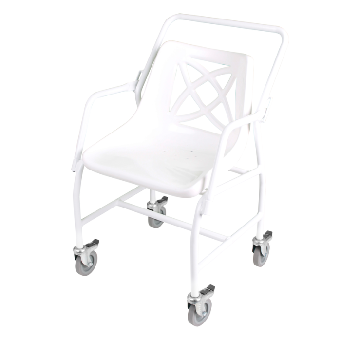 Mobile Shower Chair with Detachable Arms - Each