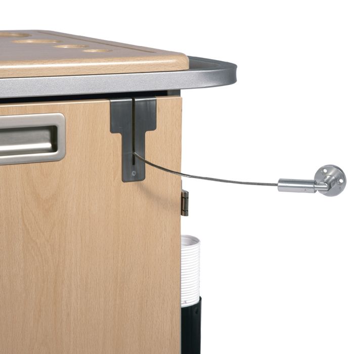 Drug Trolley Security Leash with Wall Fixing Bracket