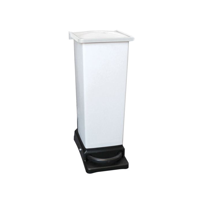 23 Litre Fully Plastic Fire Retardant Pedal Bin (H66Cmxw22Cmxd42Cm) Black Lid - Each