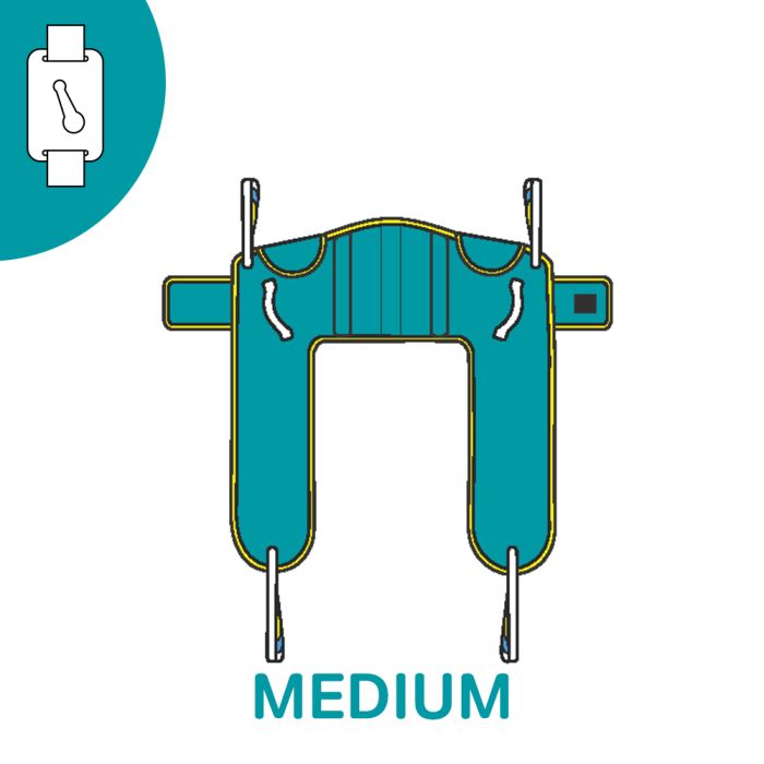 Toileting Sling without Head Support Medium Clip Style