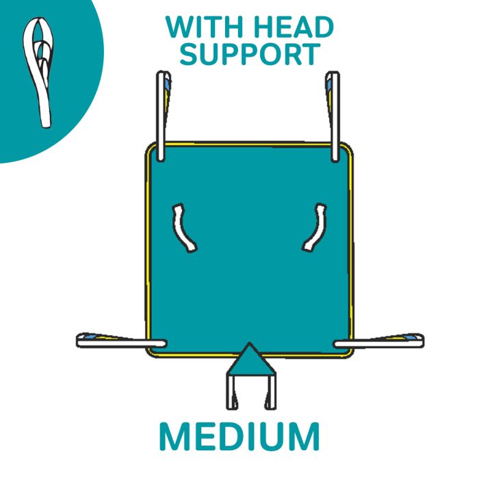 Supersoft Long Seat Hammock Sling with Padded Head Support - Medium