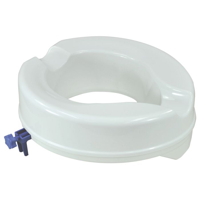 White Raised Toilet Seat - 15cm