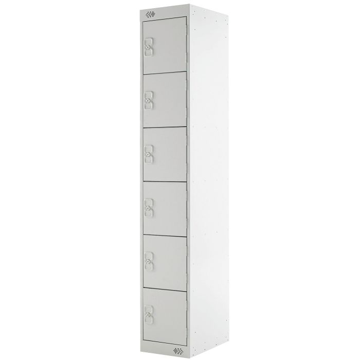 Nest of One Six Door Locker - Grey