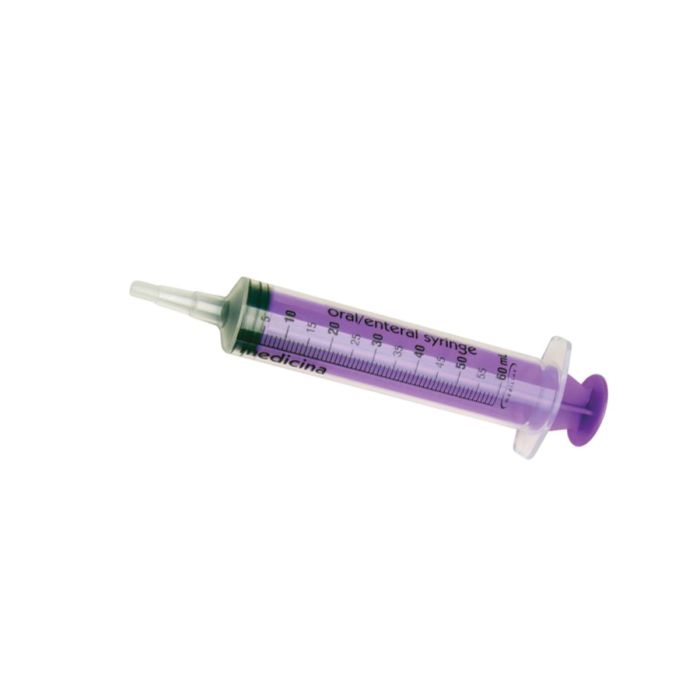 Enteral Syringe 60ml Catheter Tip - Pack 50