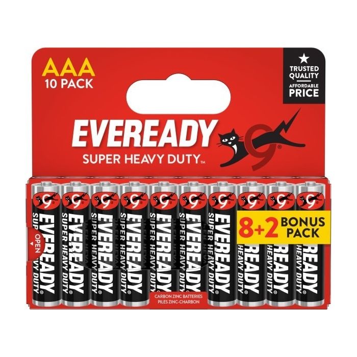 AAA Extra Heavy Duty Batteries - Pack 10