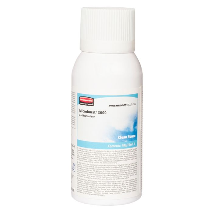 Rubbermaid Microburst 3000 Air Freshener Refills - Clean Sense 75ml - Pack of 12 