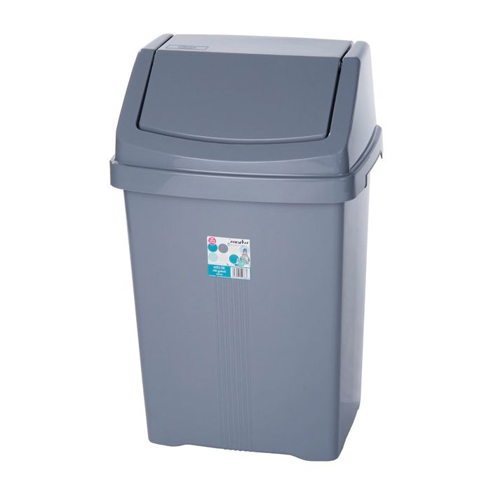 50Ltr Swing Bin - Silver