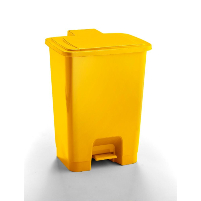 Plastic 15L Pedal Bin - W/ Clinical Waste Sticker 
