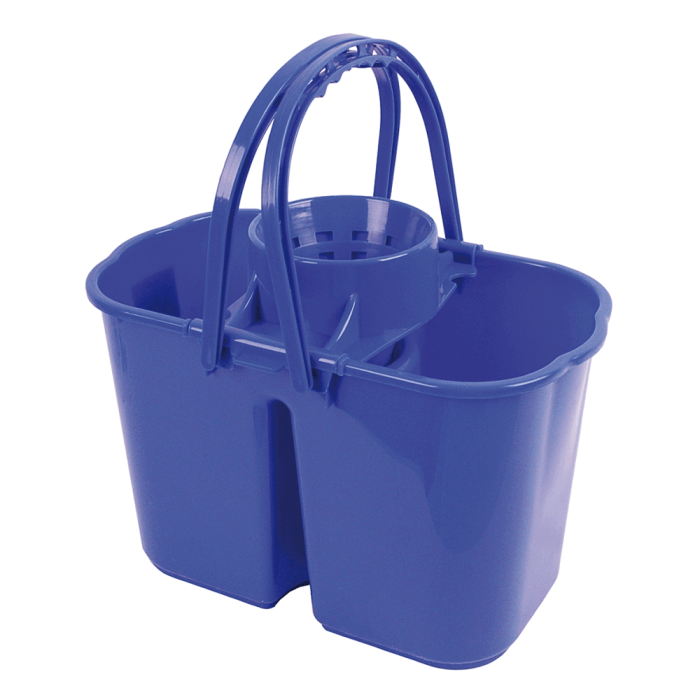 Double Bucket & Wringer 8+6Ltr Blue