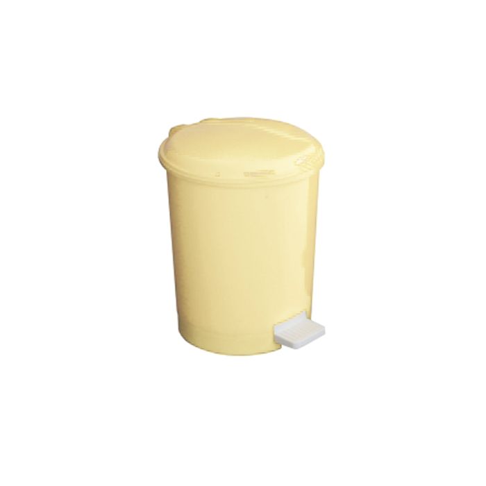 20L WHITE Waste Plastic Pedal Bin - EACH