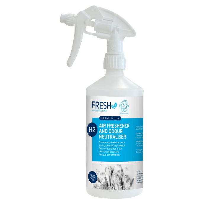Trigger Bottle & Label for H2 Fresh Super Concentrated Air Freshener and Odour Neutraliser