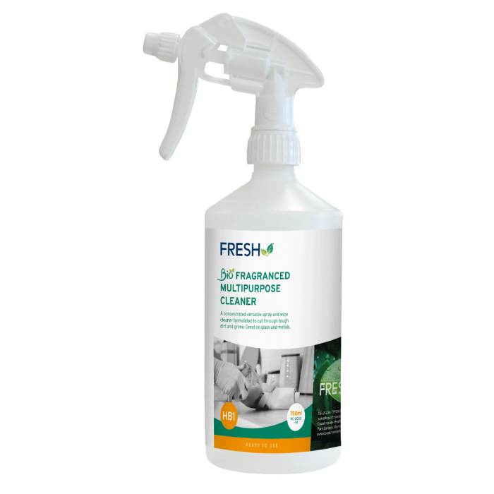 Trigger Bottle & Label for HB1 Fresh-Bio Multipurpose Cleaner Concentrate 