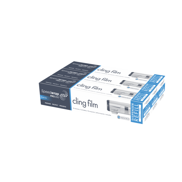 Cling Film 30cmx300m to fit Speedwrap Dispenser - Pack of 3