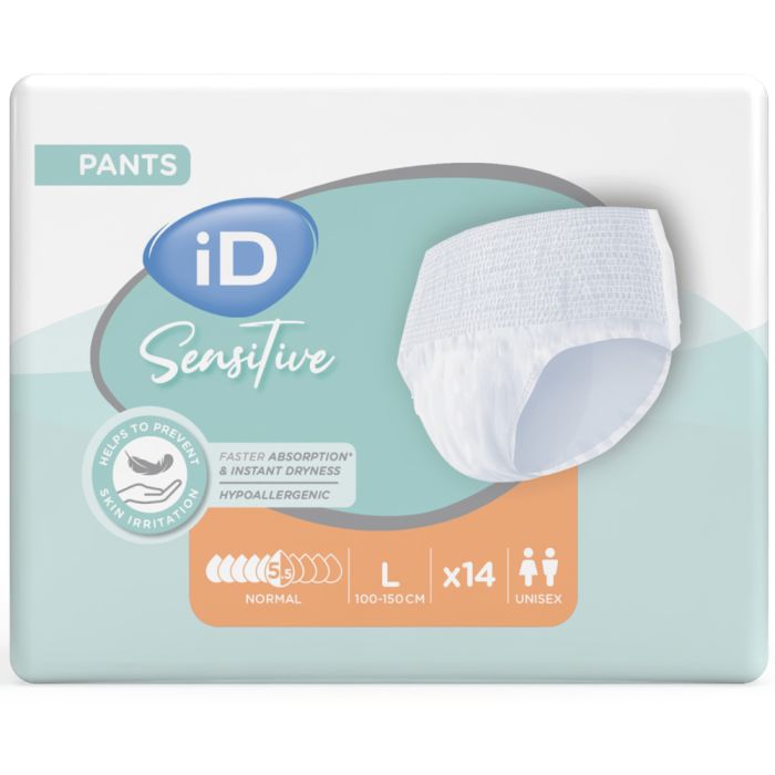 iD Sensitive Pants- Normal Large - Pack 14