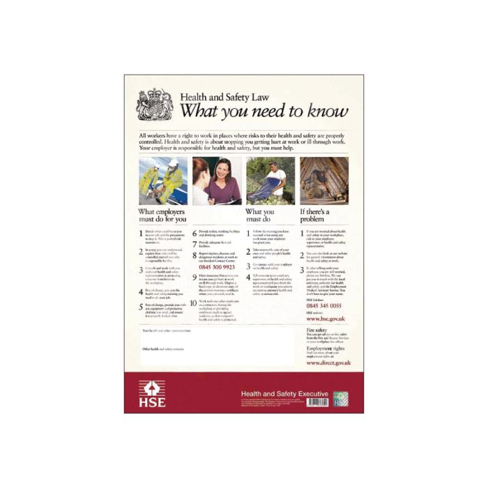 HSE Health and Safety Law Poster