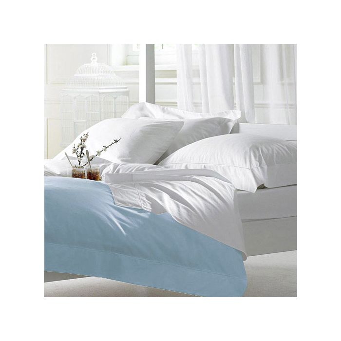 Pale Blue Polycotton Pillowcase
