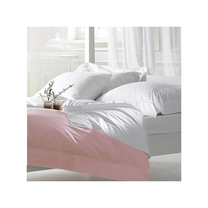 Pink Polycotton Single Fitted Sheet