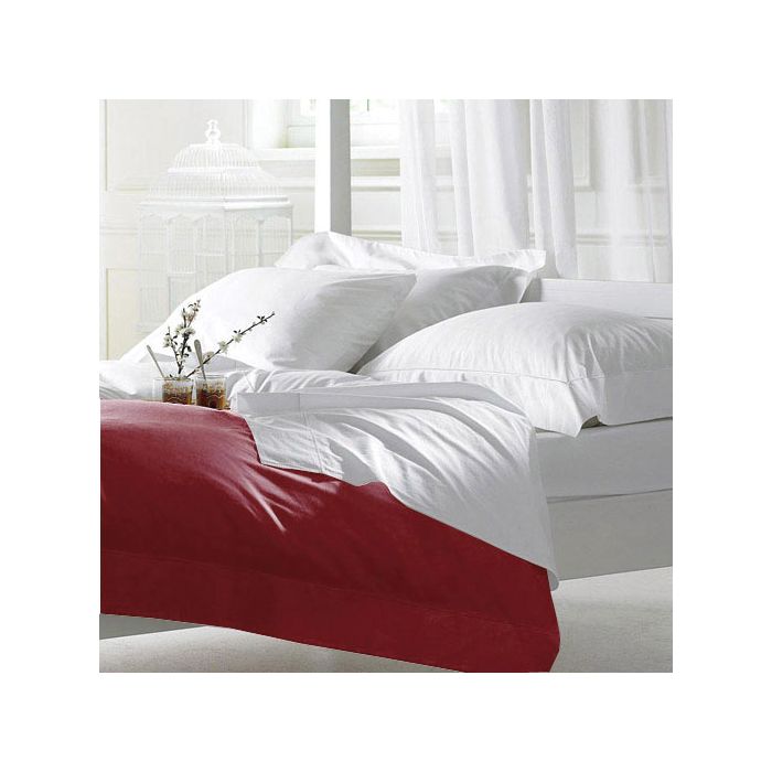 Wine Polycotton Single Flat Sheet