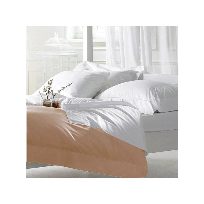 Peach Polycotton Single Duvet Cover